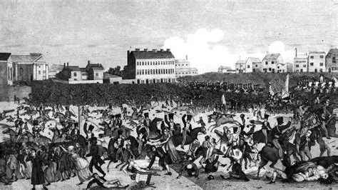 Peterloo- verilöyly: teollisen vallankumouksen kiihdyttämät protestit ja niiden tukahduttaminen asevoimin